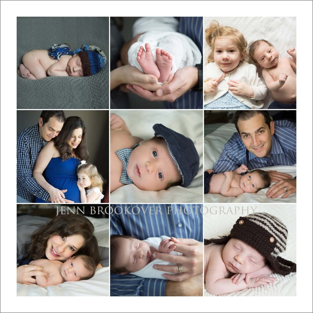 a collage of newborn and maternity images